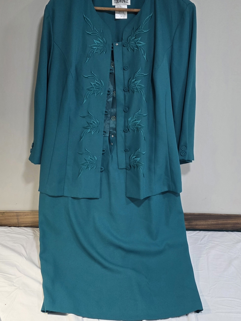 Periwinkle by Barlow Teal Embroidered Skirt Set